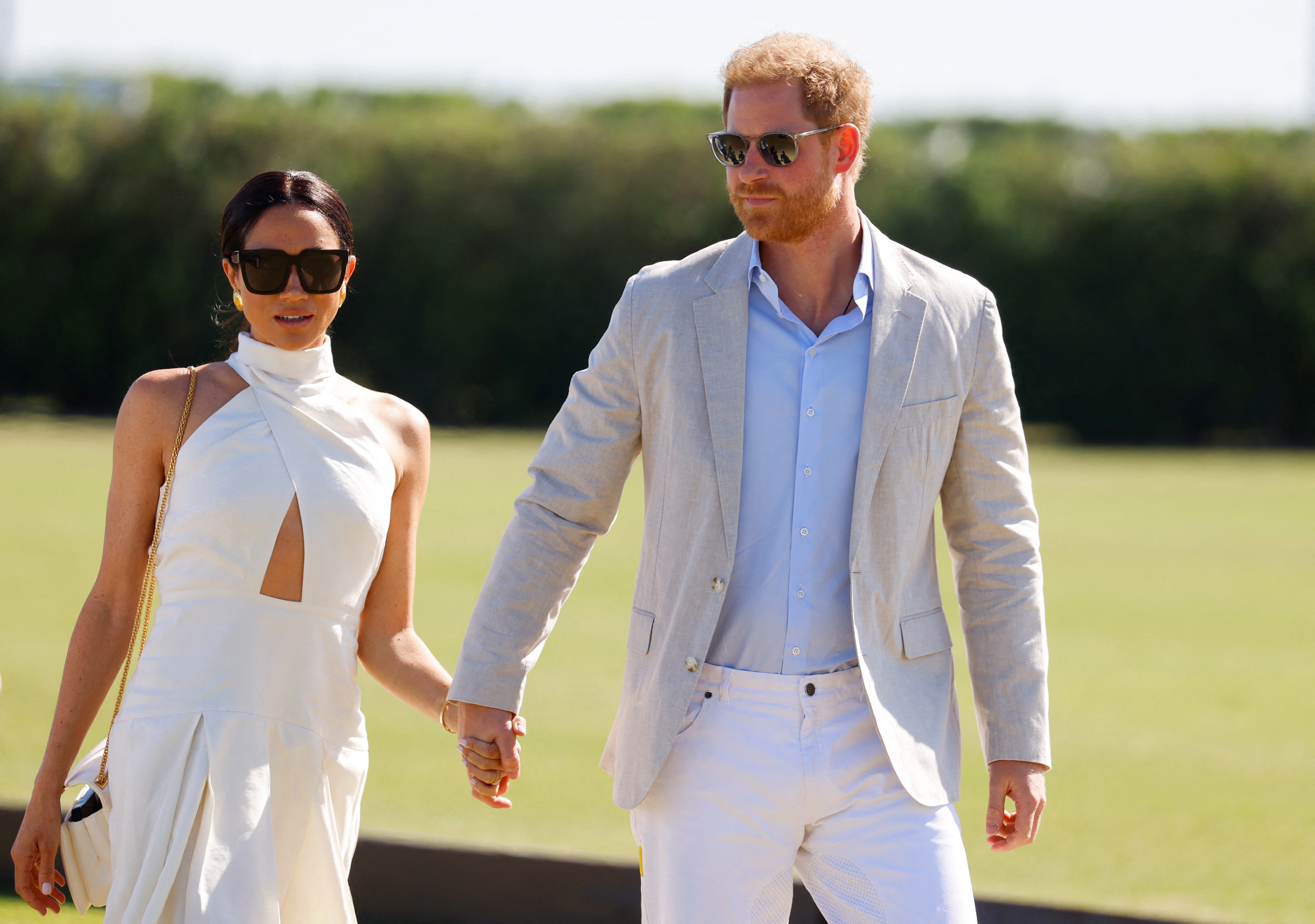 Britain's Prince Harry participates in the Royal Salute Polo Challenge, in Wellington