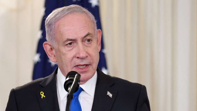 U.S. President Trump meets Israeli PM Netanyahu at the White House in Washington