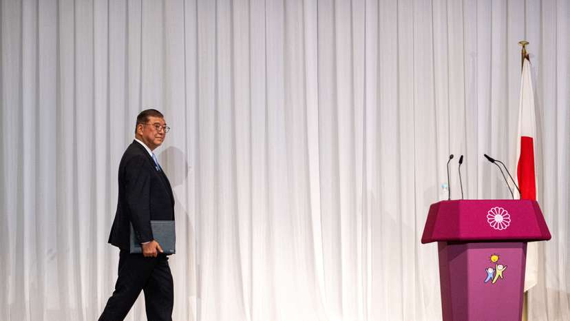 Japan's PM Ishiba holds press conference day after upper house election, in Tokyo
