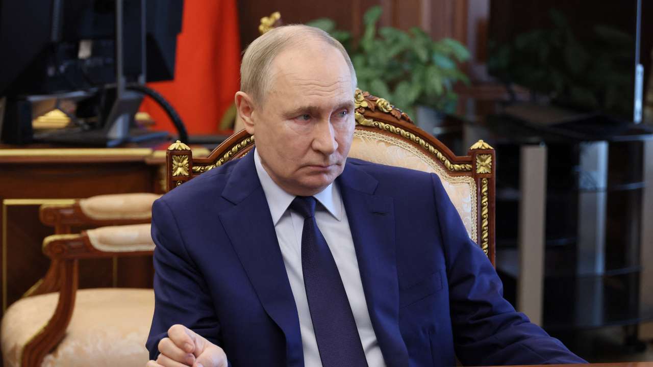 Russian President Vladimir Putin chairs a meeting on social issues, in Moscow