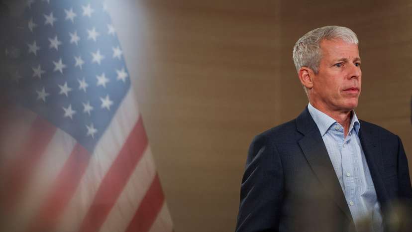 FILE PHOTO: U.S. Secretary of Energy, Chris Wright, attends an interview with Reuters, in Abu Dhabi