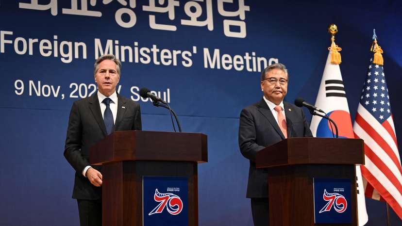 U.S. Secretary of State Blinken holds a joint news conference with South Korean foreign minister in Seoul