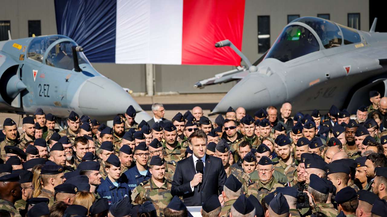 Macron visits Luxeuil-Saint-Sauveur Airbase