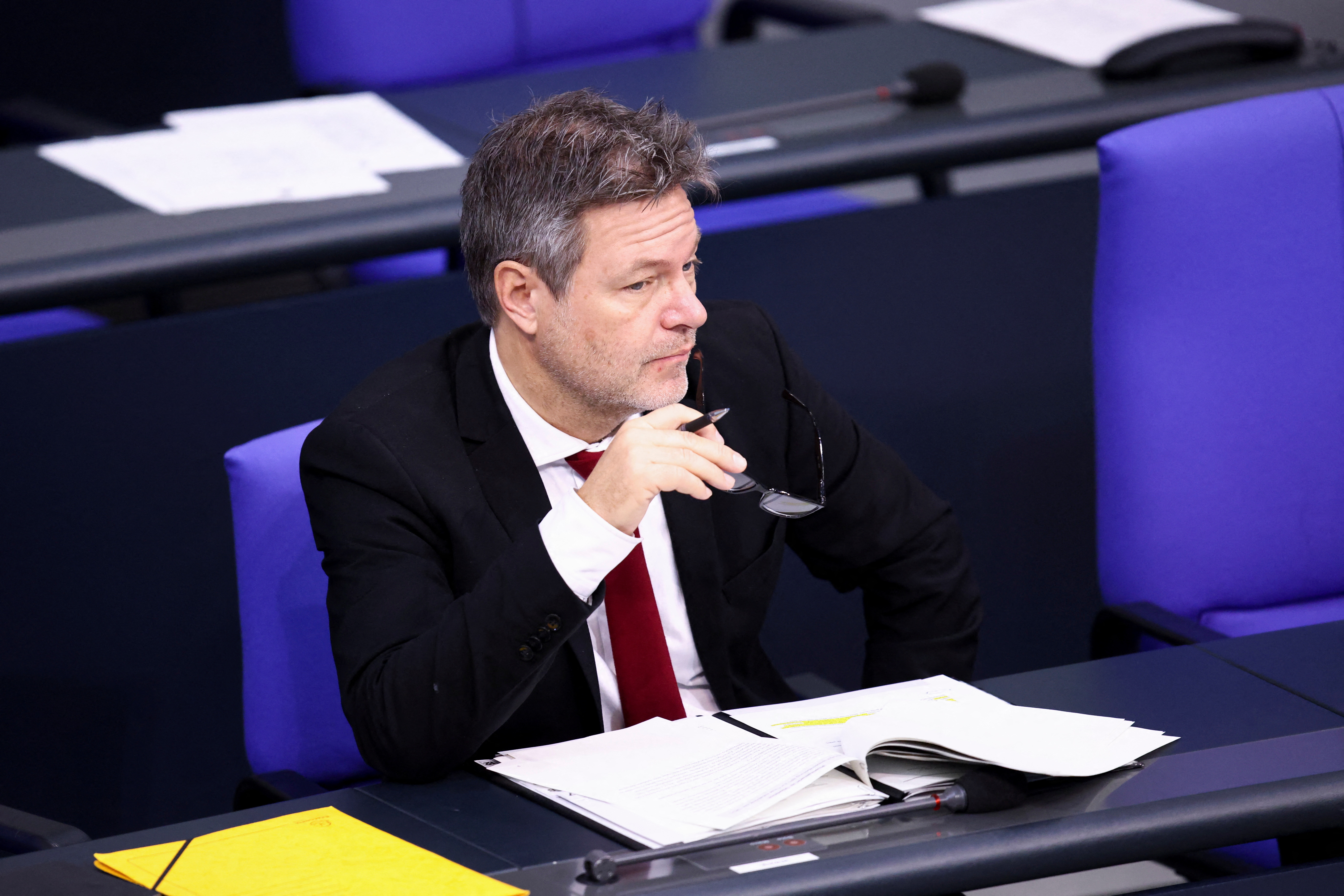 German lower house of parliament Bundestag session in Berlin