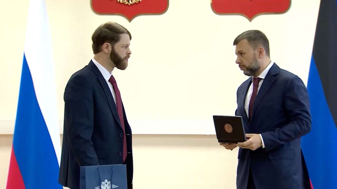 Daniel Martindale, a U.S. citizen who helped Russia from inside Ukraine, receives Russian passport, in Moscow