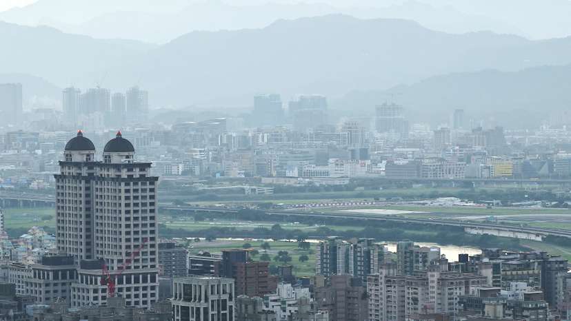 A general view of Taipei skyline during sunrise in Taipei