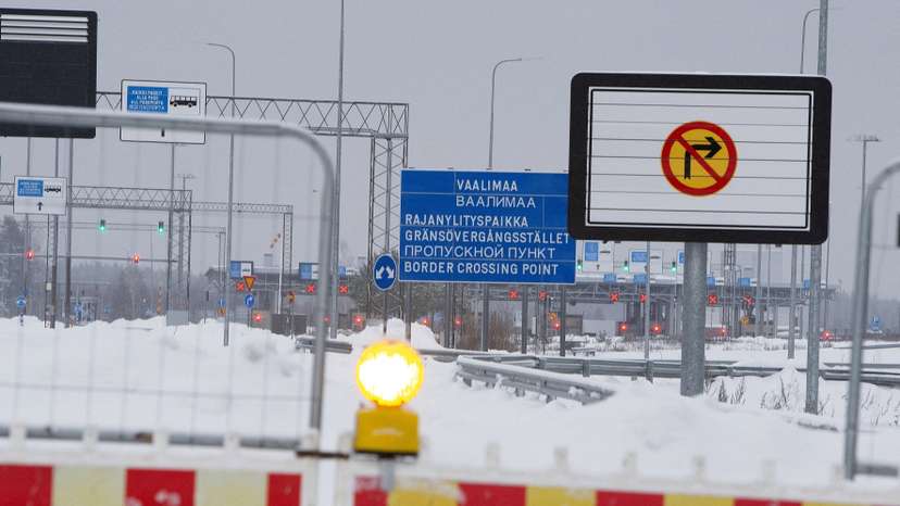 FILE PHOTO: Vaalimaa border check point between Finland and Russia