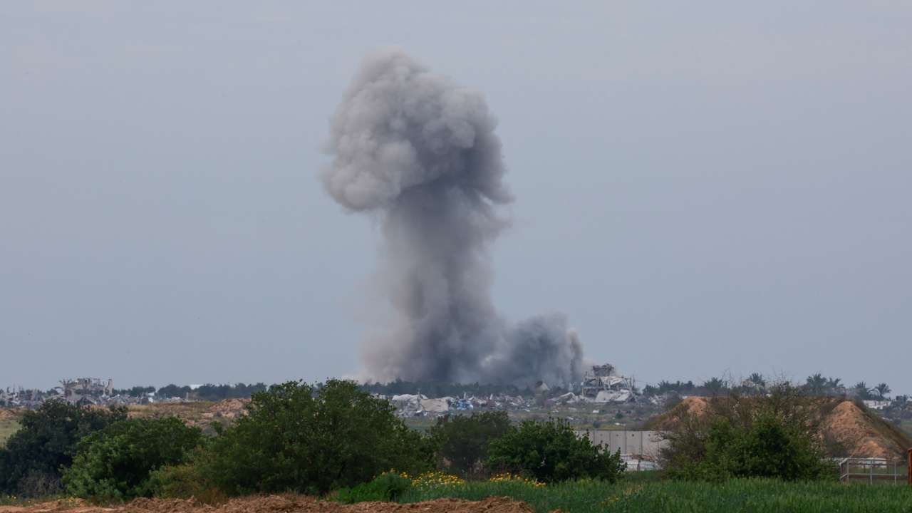 Smoke billows in Gaza, amid the ongoing conflict between Israel and the Palestinian Islamist group Hamas