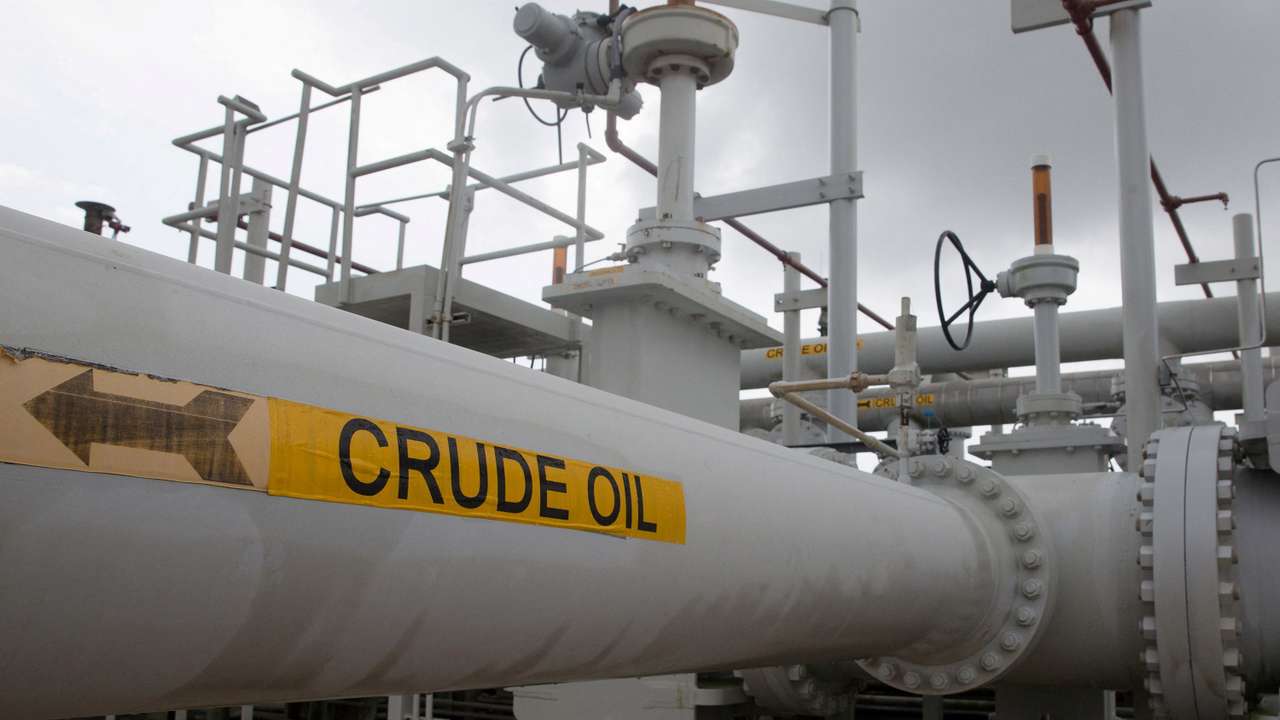 FILE PHOTO: A maze of crude oil pipes and valves is pictured during a tour by the Department of Energy at the Strategic Petroleum Reserve in Freeport