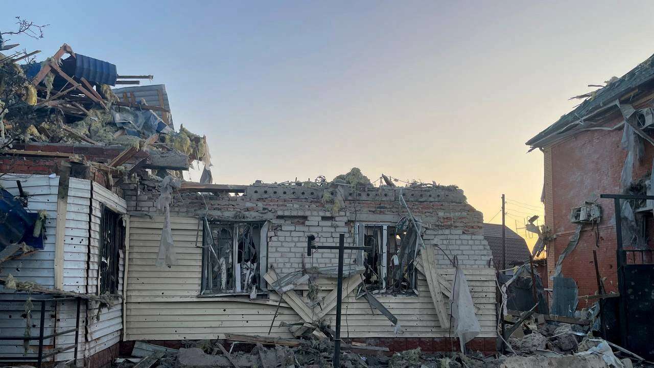 Aftermath of military strike in Kursk Region