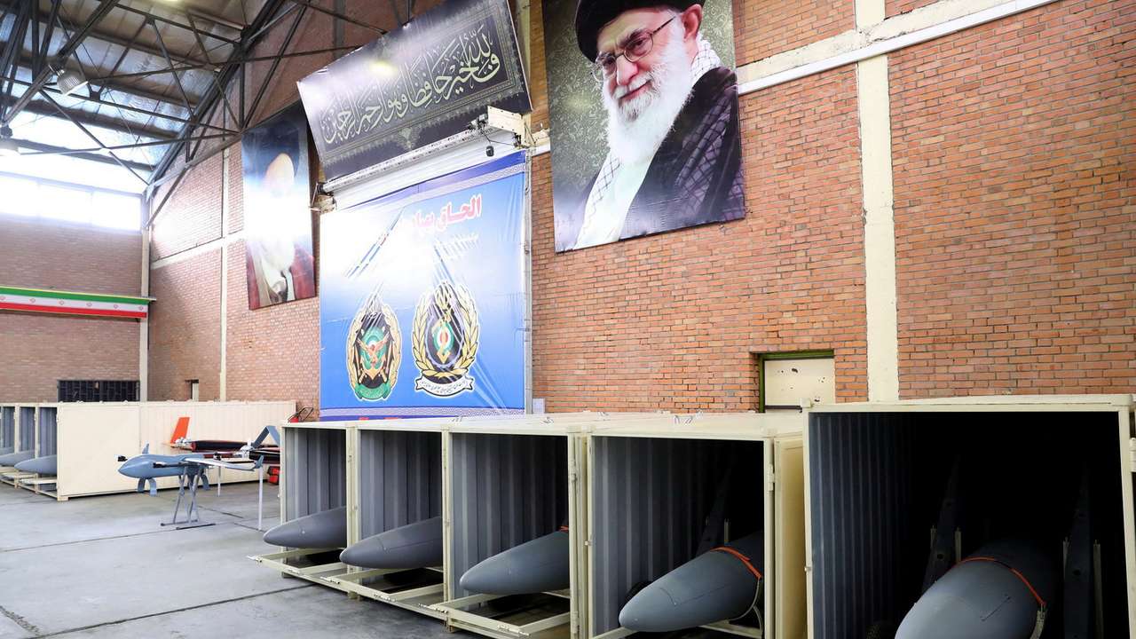 FILE PHOTO: Drones are seen at an undisclosed location in Iran