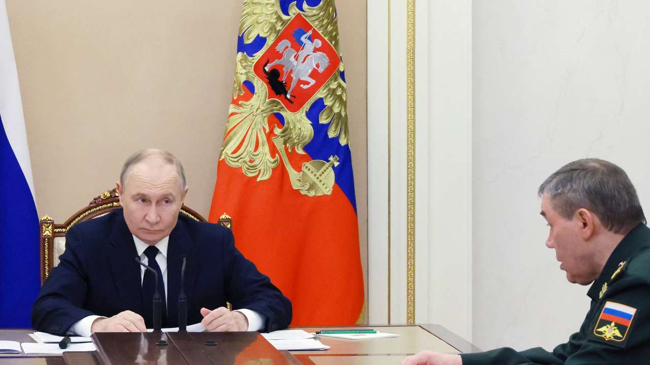 Russian President Putin chairs a meeting in Moscow
