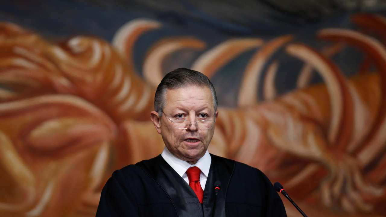 President of the Supreme Court of Justice Arturo Zaldivar delivers his third annual report of activities, in Mexico City