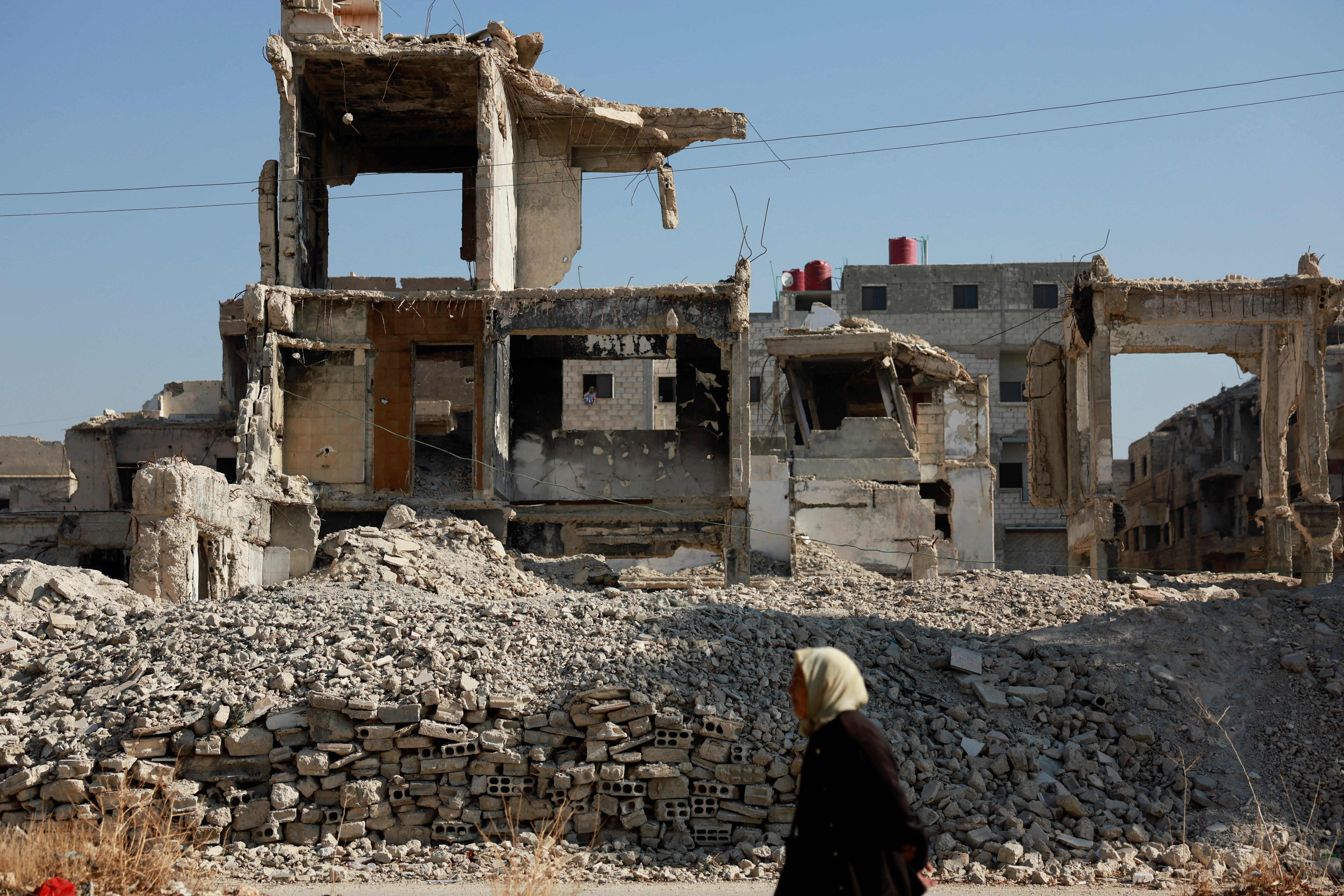 Scenes from al-Yarmouk Palestinian refugee camp, in Damascus
