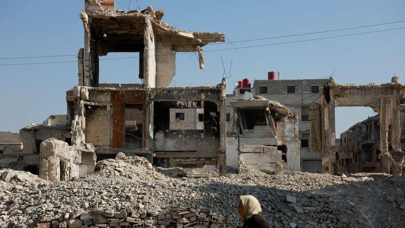 Scenes from al-Yarmouk Palestinian refugee camp, in Damascus
