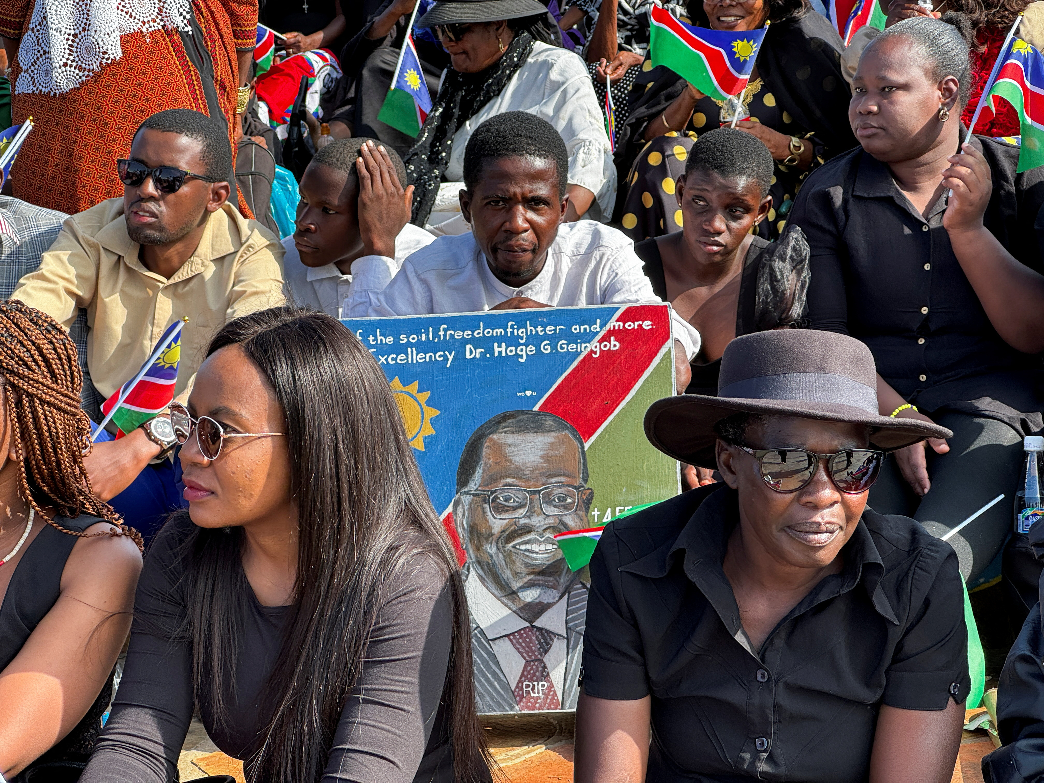Namibians gather to pay last respects to late President Hage Geingob at Heroes Acre in Windhoek