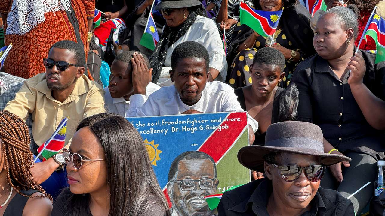 Namibians gather to pay last respects to late President Hage Geingob at Heroes Acre in Windhoek