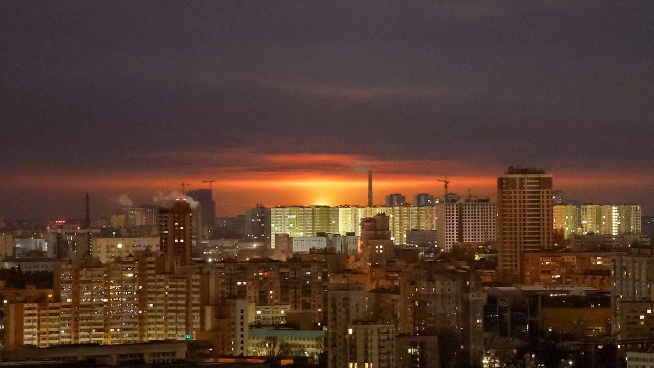 Russian drone strike in Kyiv
