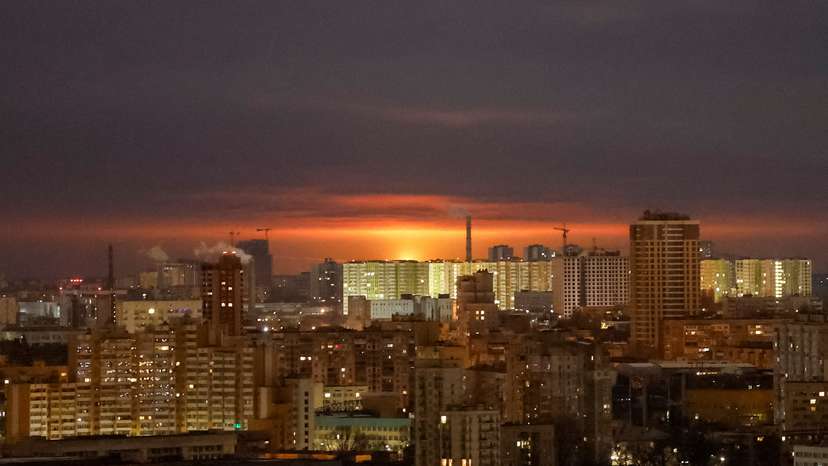 Russian drone strike in Kyiv