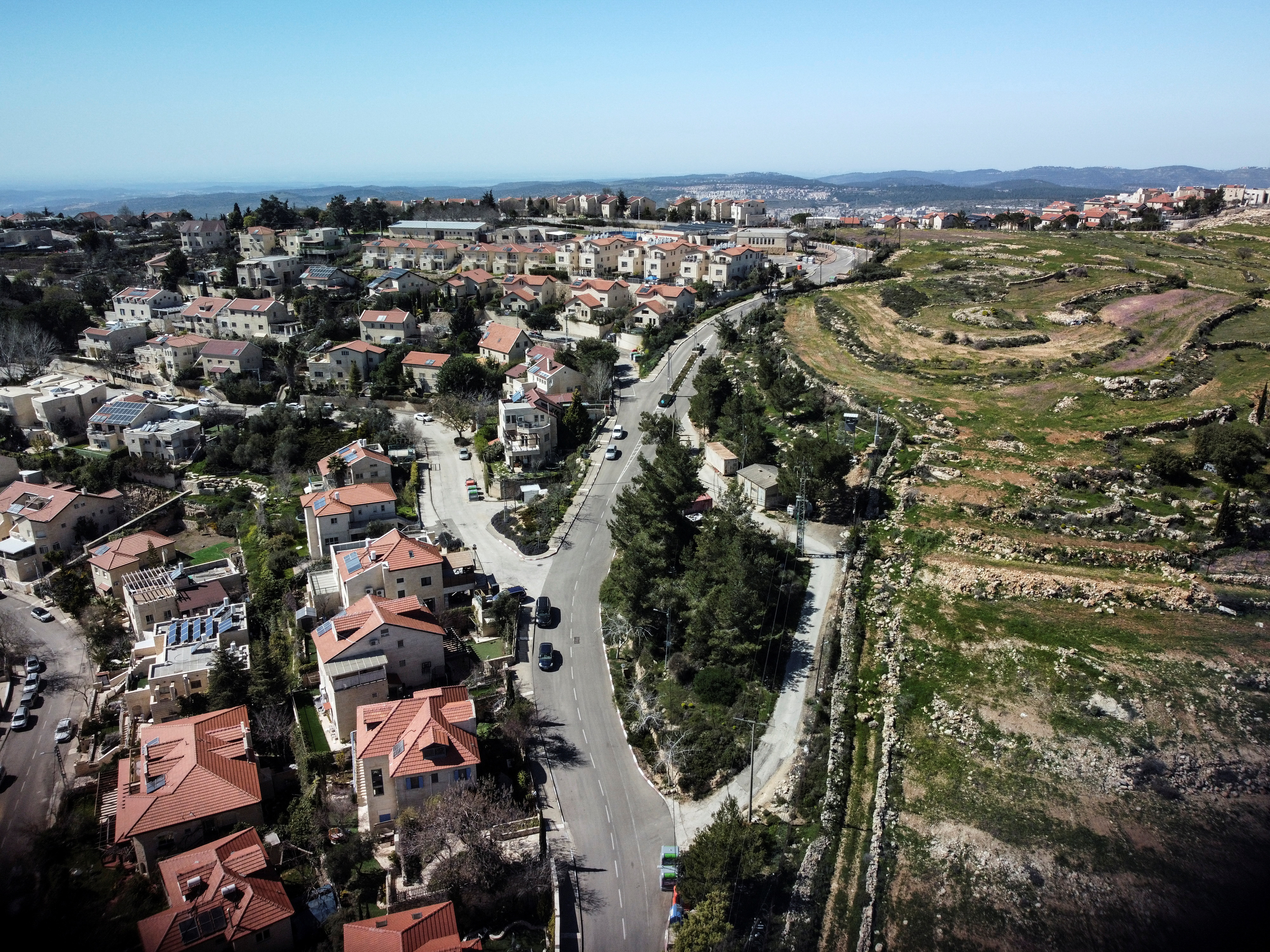 A drone view of Neve Daniel