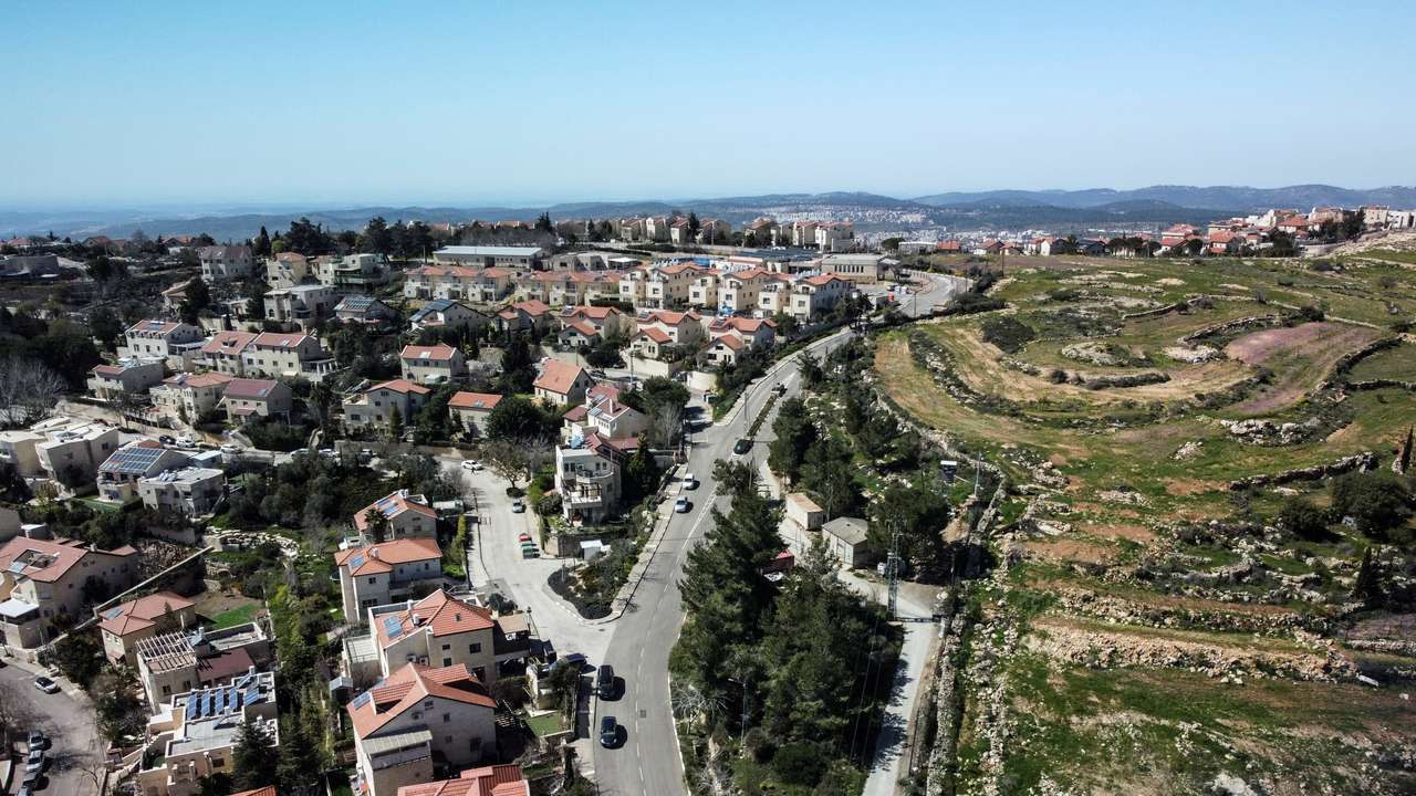 A drone view of Neve Daniel