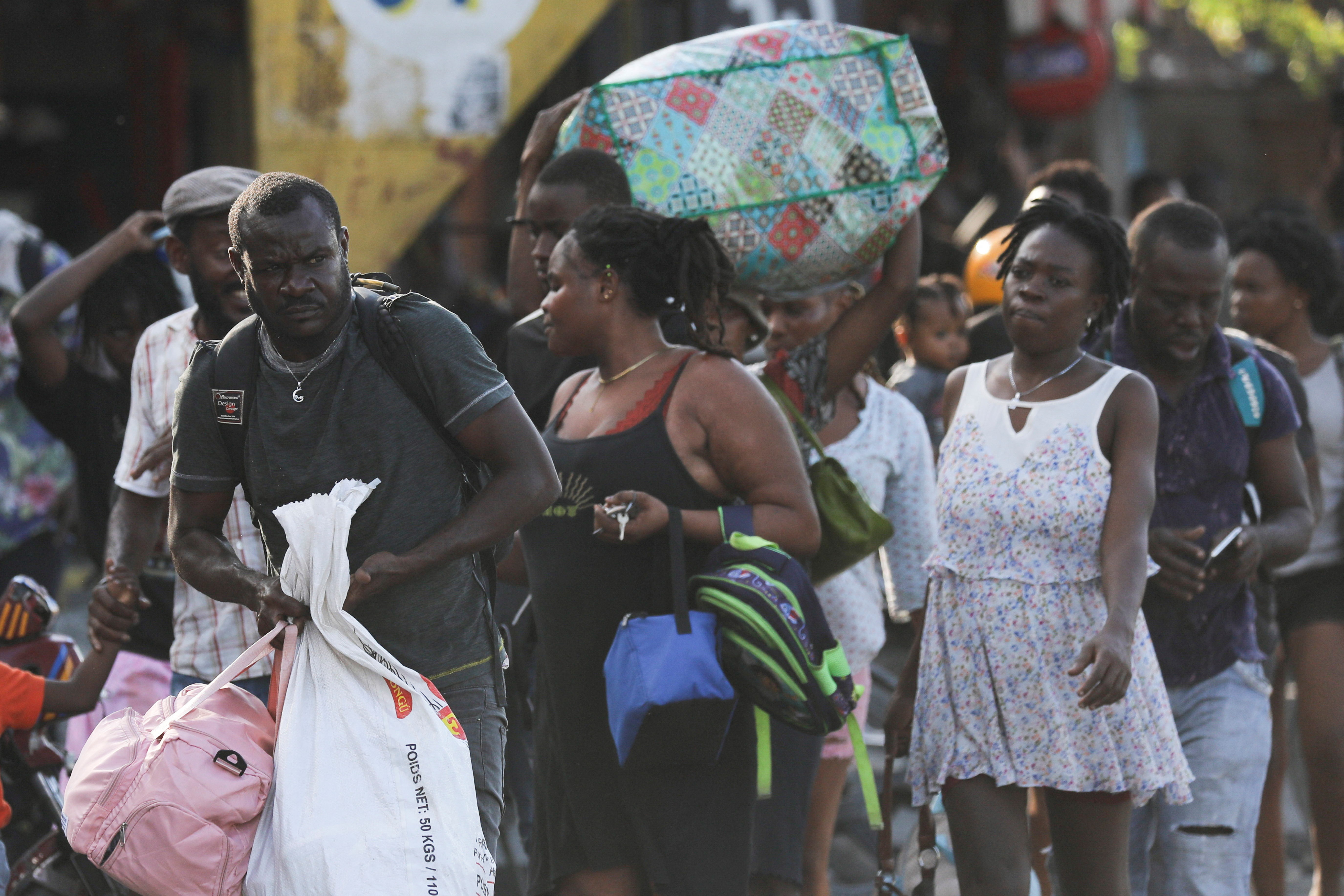 People flee their homes due to gang violence, in Port-au-Prince