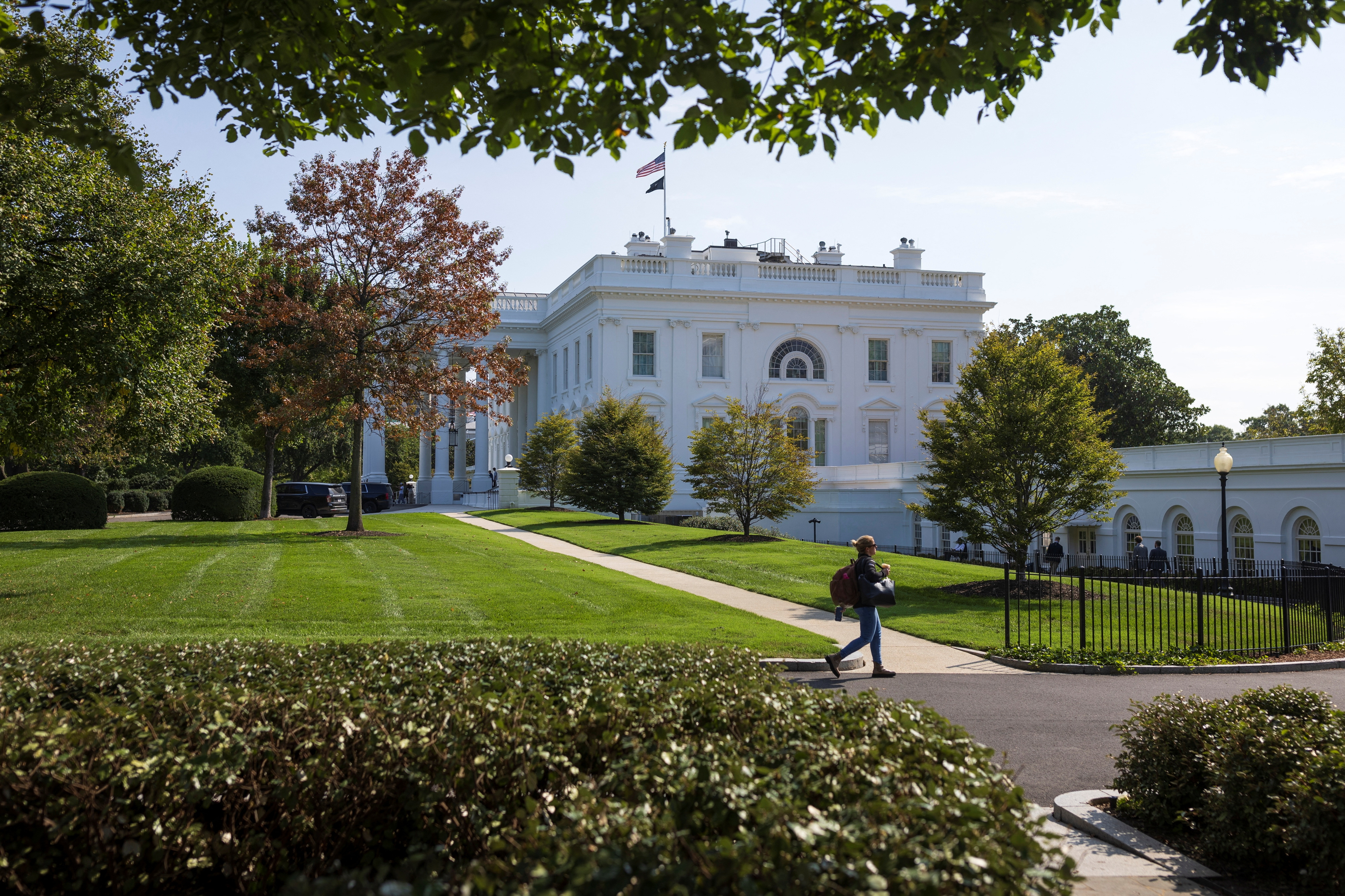 The White House during morning hours in Washington