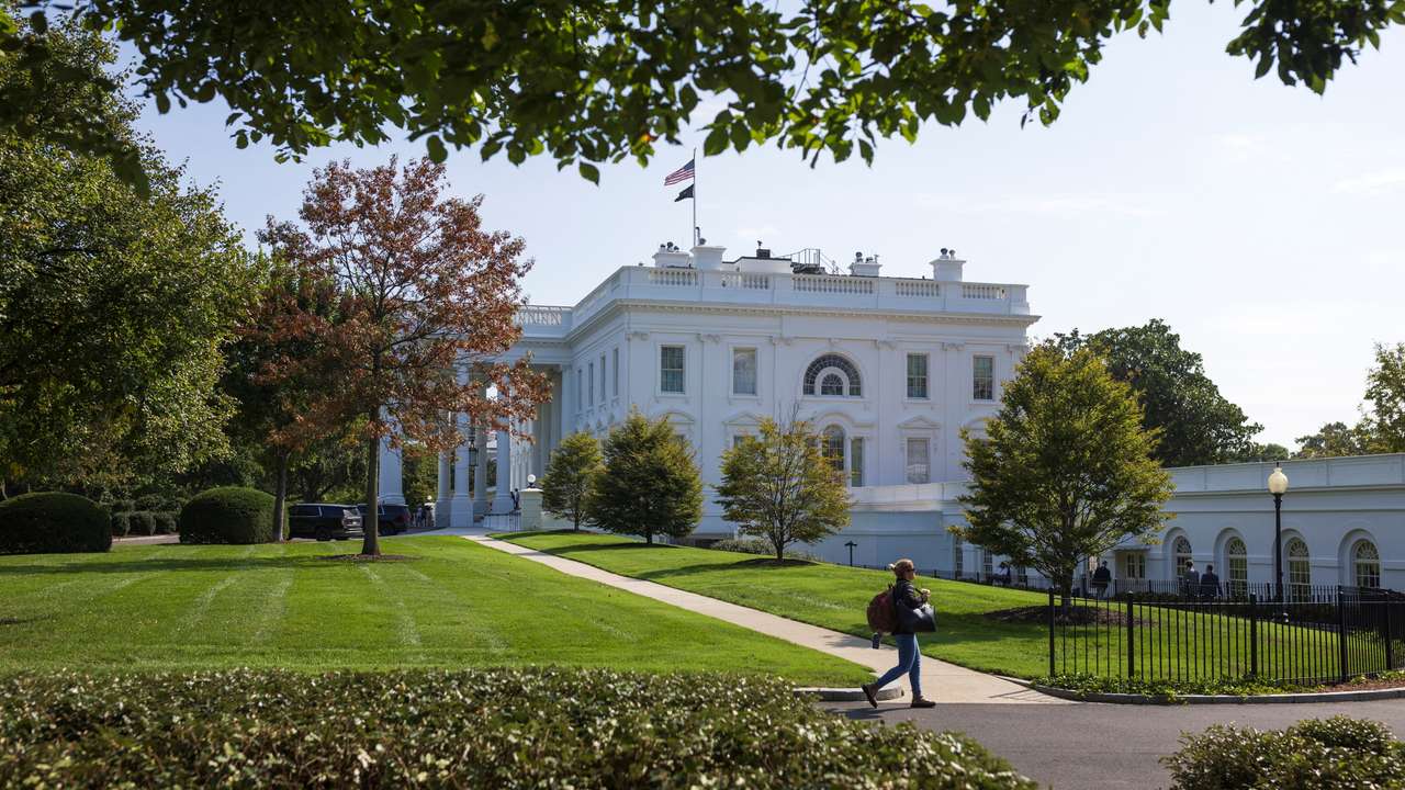The White House during morning hours in Washington