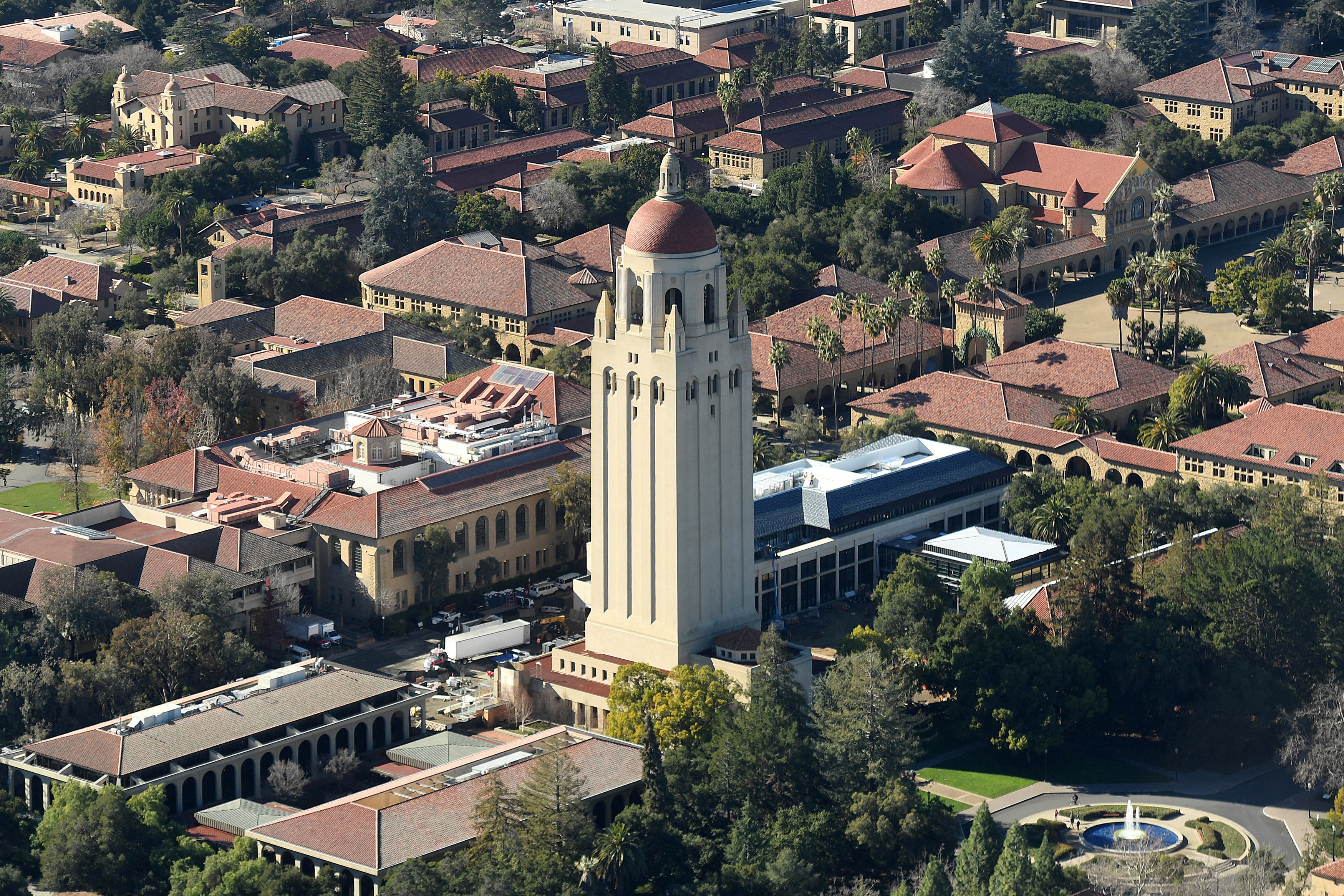 FILE PHOTO: The Hoover Tower rises above Stanford University in Stanford