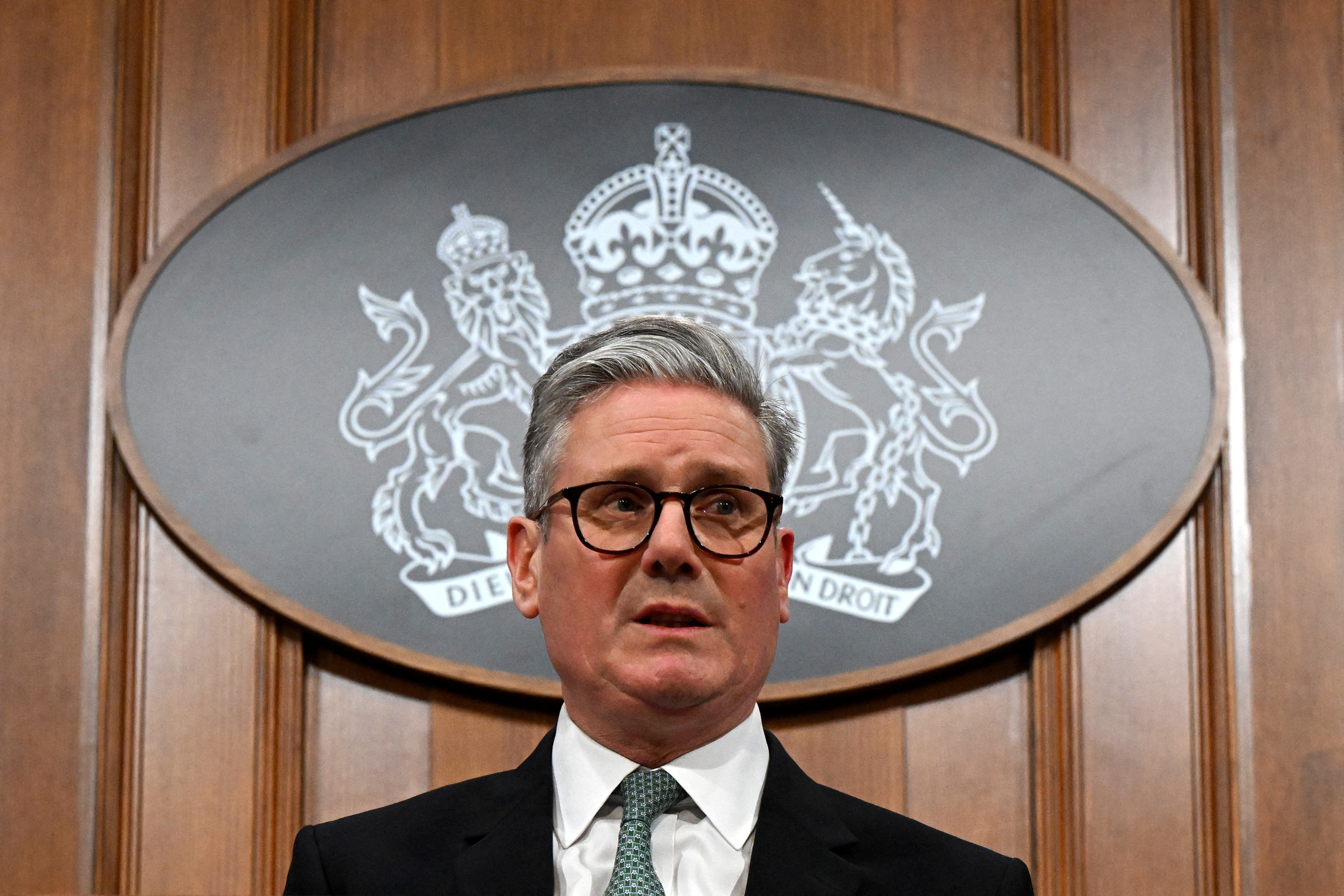 Prime Minister Keir Starmer delivers statement on defence at Downing Street