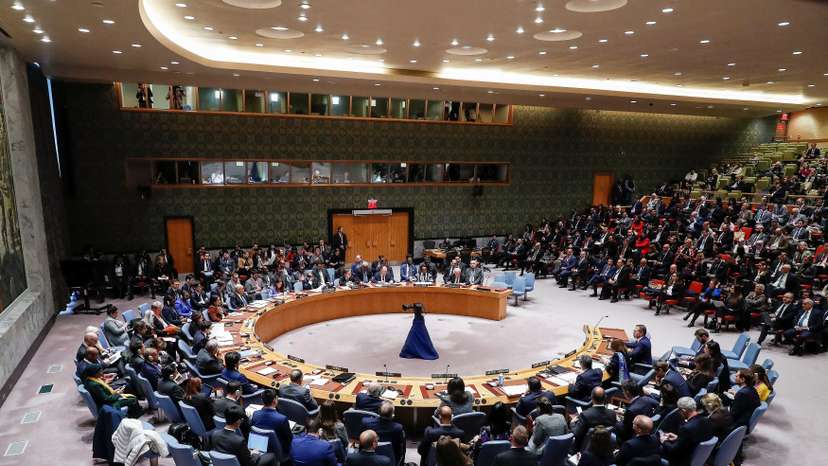 Meeting of the United Nations Security Council on the crisis in the Gaza Strip at U.N. headquarters in New York