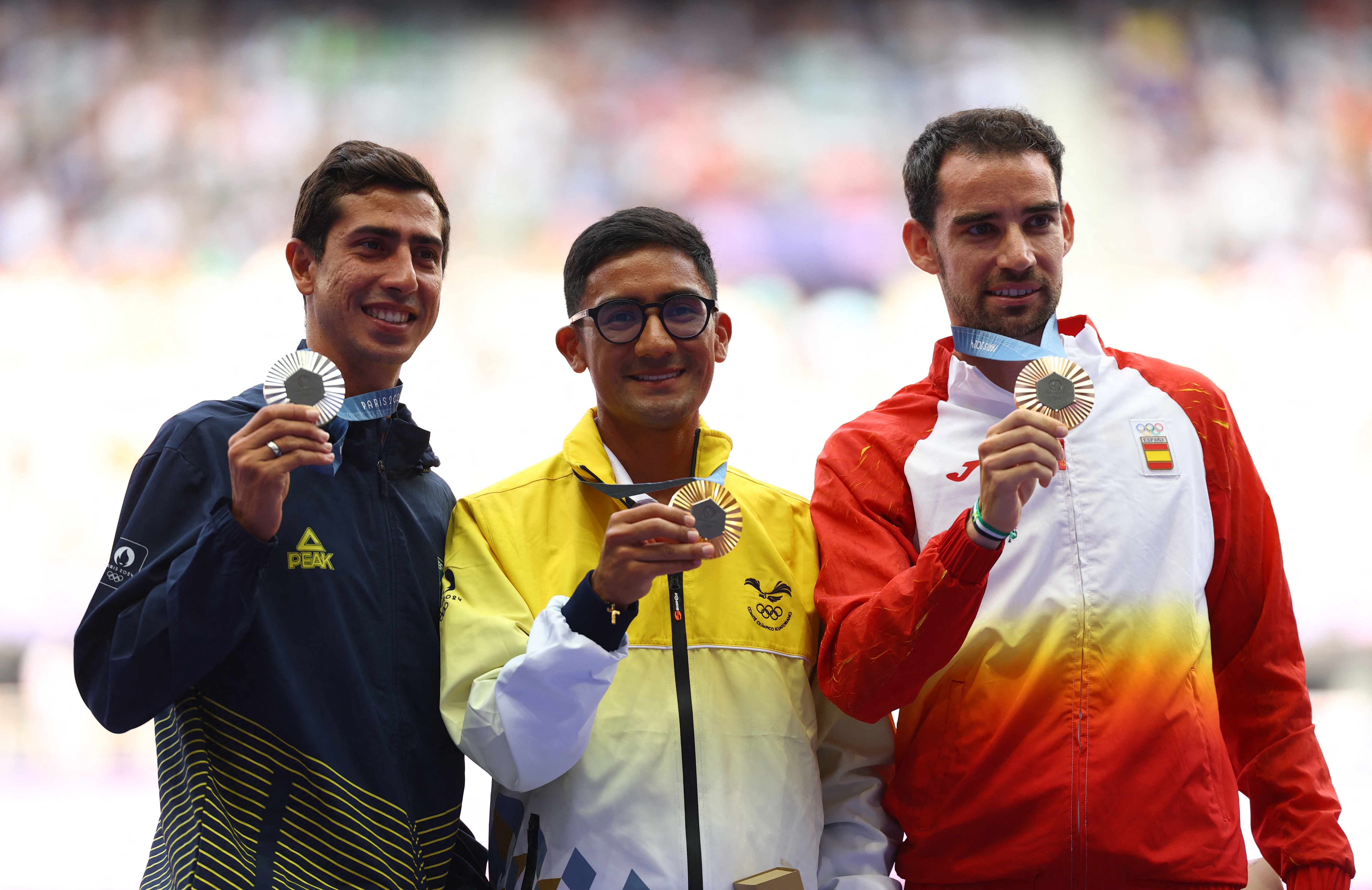 Athletics - Men's 20km Race Walk Victory Ceremony