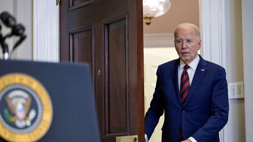 U.S. President Joe Biden delivers remarks about Key Bridge collapse before departing the White House in Washington