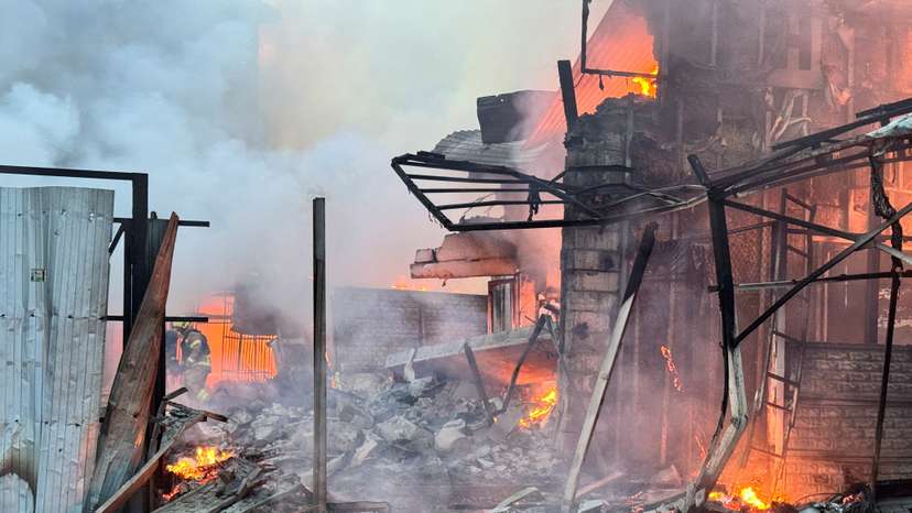 FILE PHOTO: Aftermath of a Russian drone strike in Kharkiv