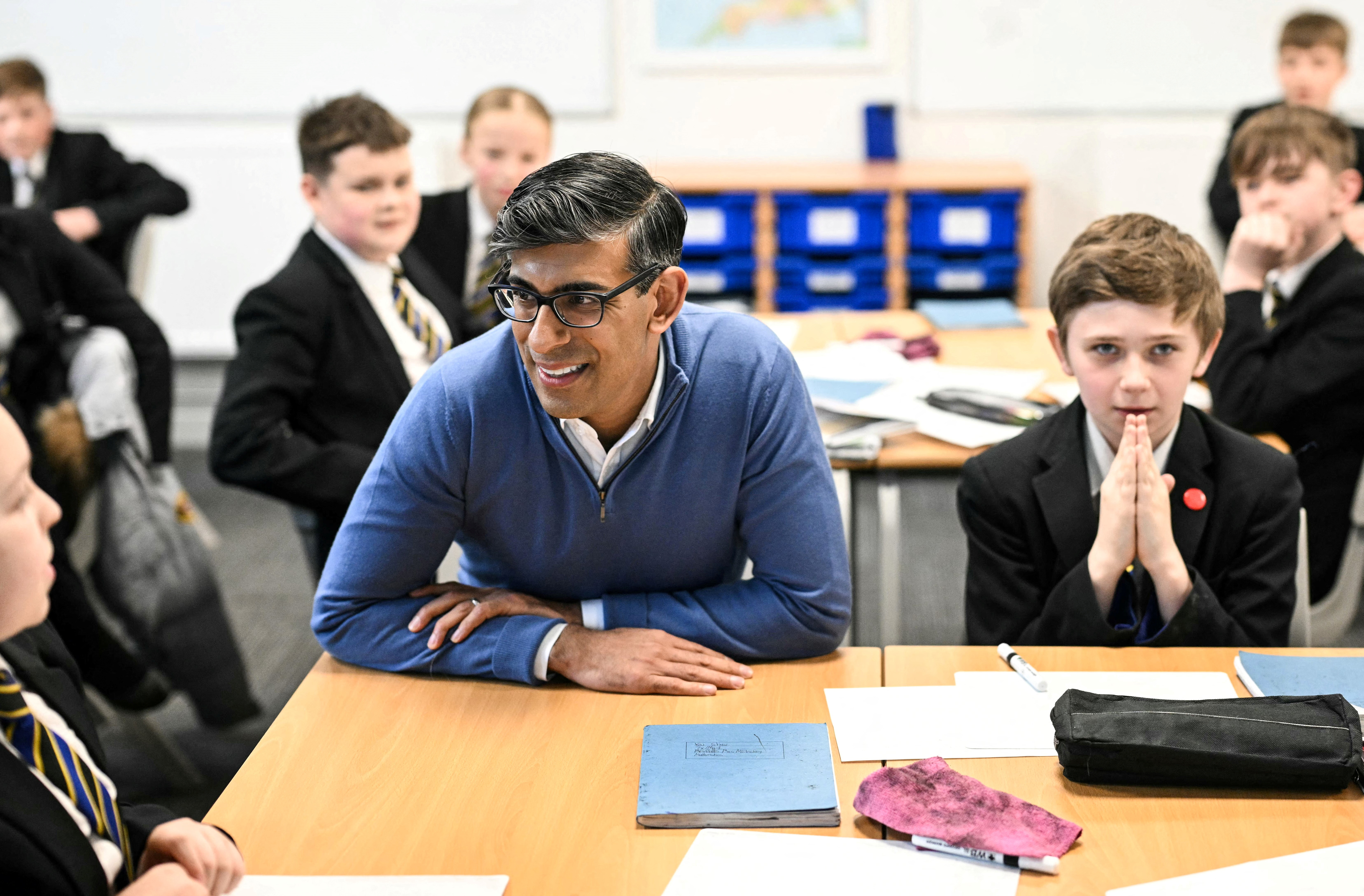 British PM Sunak campaigns ahead of the general election