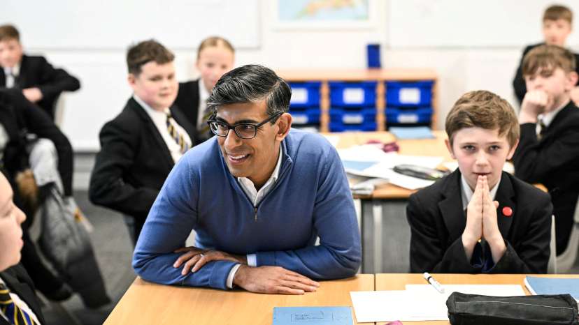 British PM Sunak campaigns ahead of the general election