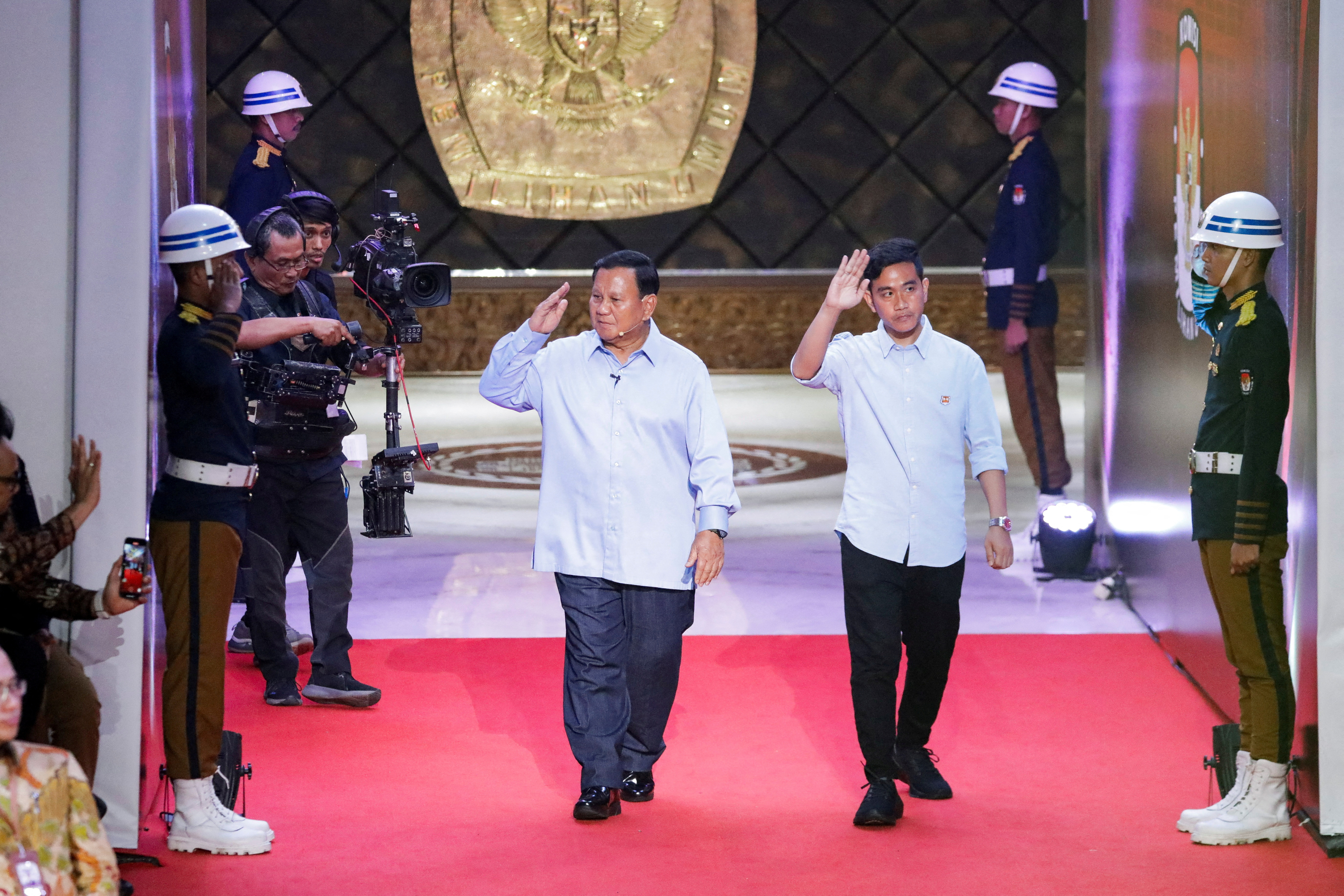 Presidential debate at the election commission headquarters, in Jakarta