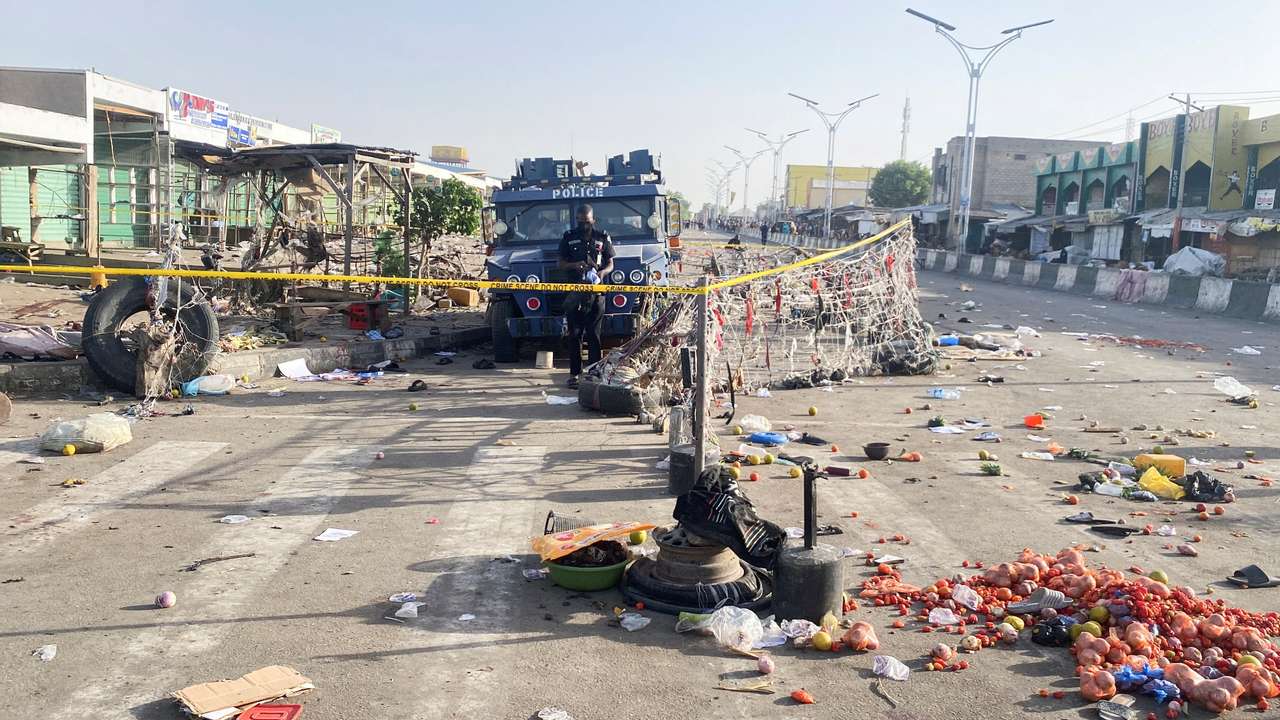 The morning after multiple blasts were heard across northeast Nigeria’s Maiduguri city