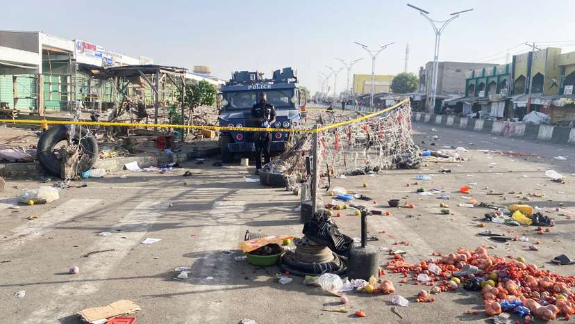 The morning after multiple blasts were heard across northeast Nigeria’s Maiduguri city