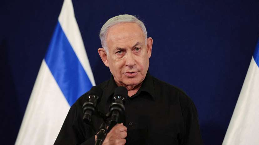 Israeli Prime Minister Netanyahu holds a press conference in Tel Aviv