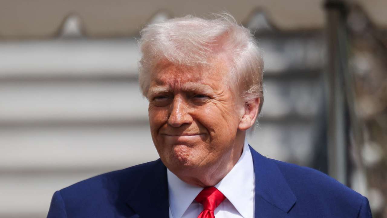 U.S. President Trump departs the White House