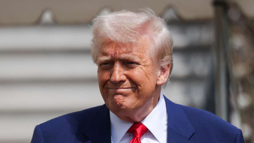 U.S. President Trump departs the White House