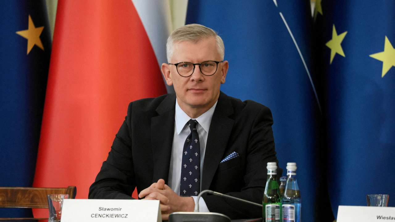 FILE PHOTO: Head of the National Security Bureau (BBN) Slawomir Cenckiewicz attends a National Security Council meeting in Warsaw