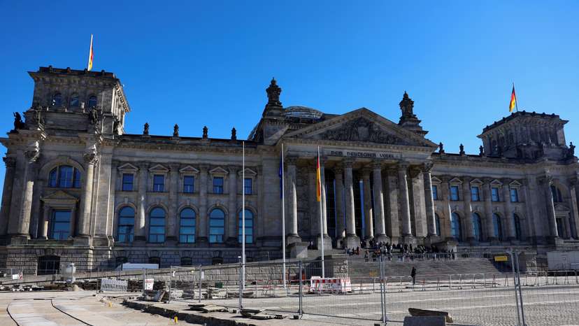 A view shows the Reichstag building, the seat of the German parliament, the Bundestag, in Berlin,
