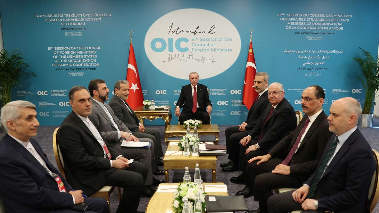 Turkey's President Tayyip Erdogan meets with Iranian Foreign Minister Abbas Araghchi in Istanbul