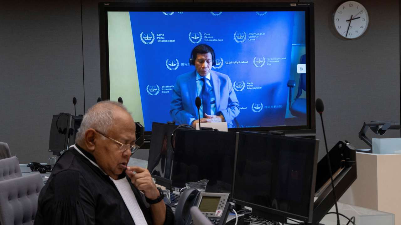 Former Philippine President Duterte makes his first appearance at the International Criminal Court