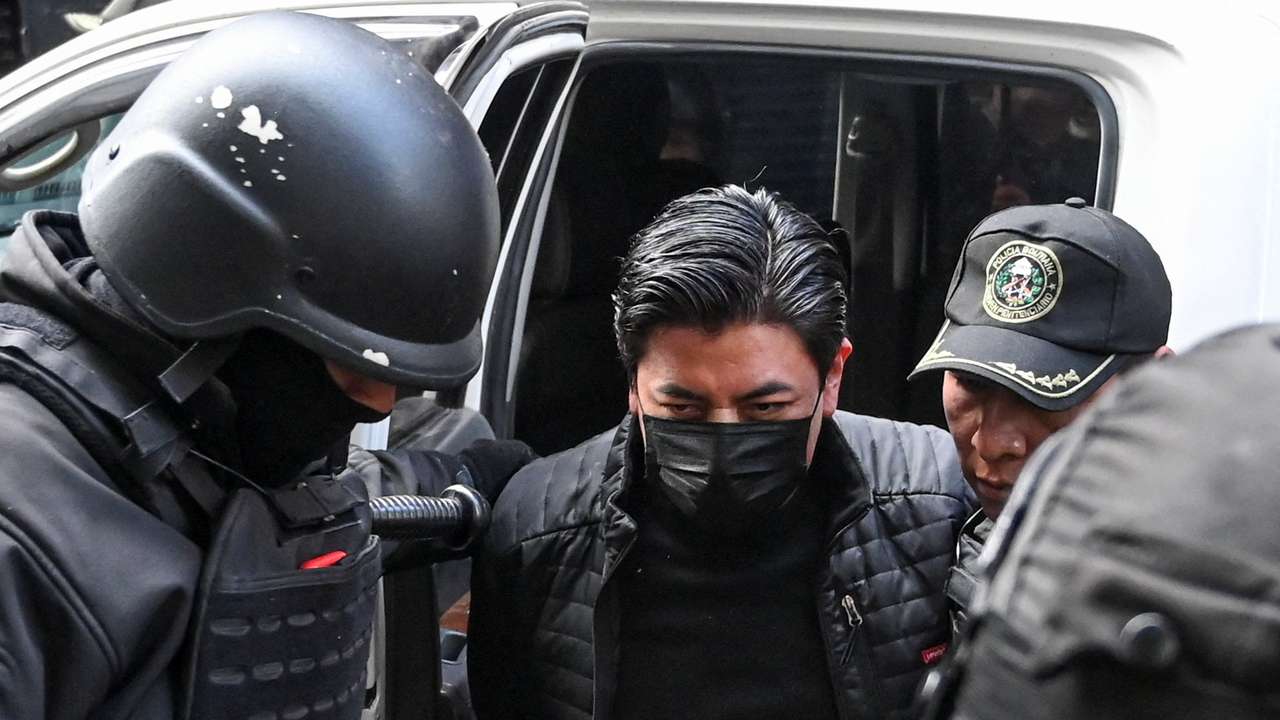 Bolivian court deliberates on the possible release to house arrest of right-wing political leaders Camacho and Pumari, in La Paz