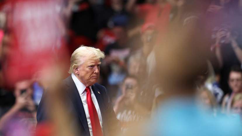Republican presidential nominee Trump holds a campaign rally with his running mate Vance for the first time, in Grand Rapids