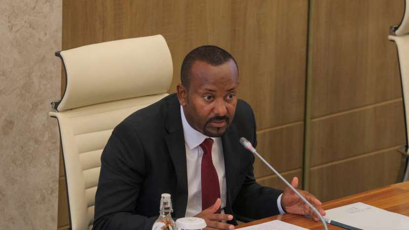 FILE PHOTO: Ethiopia's Prime Minister Abiy Ahmed addresses parliament members