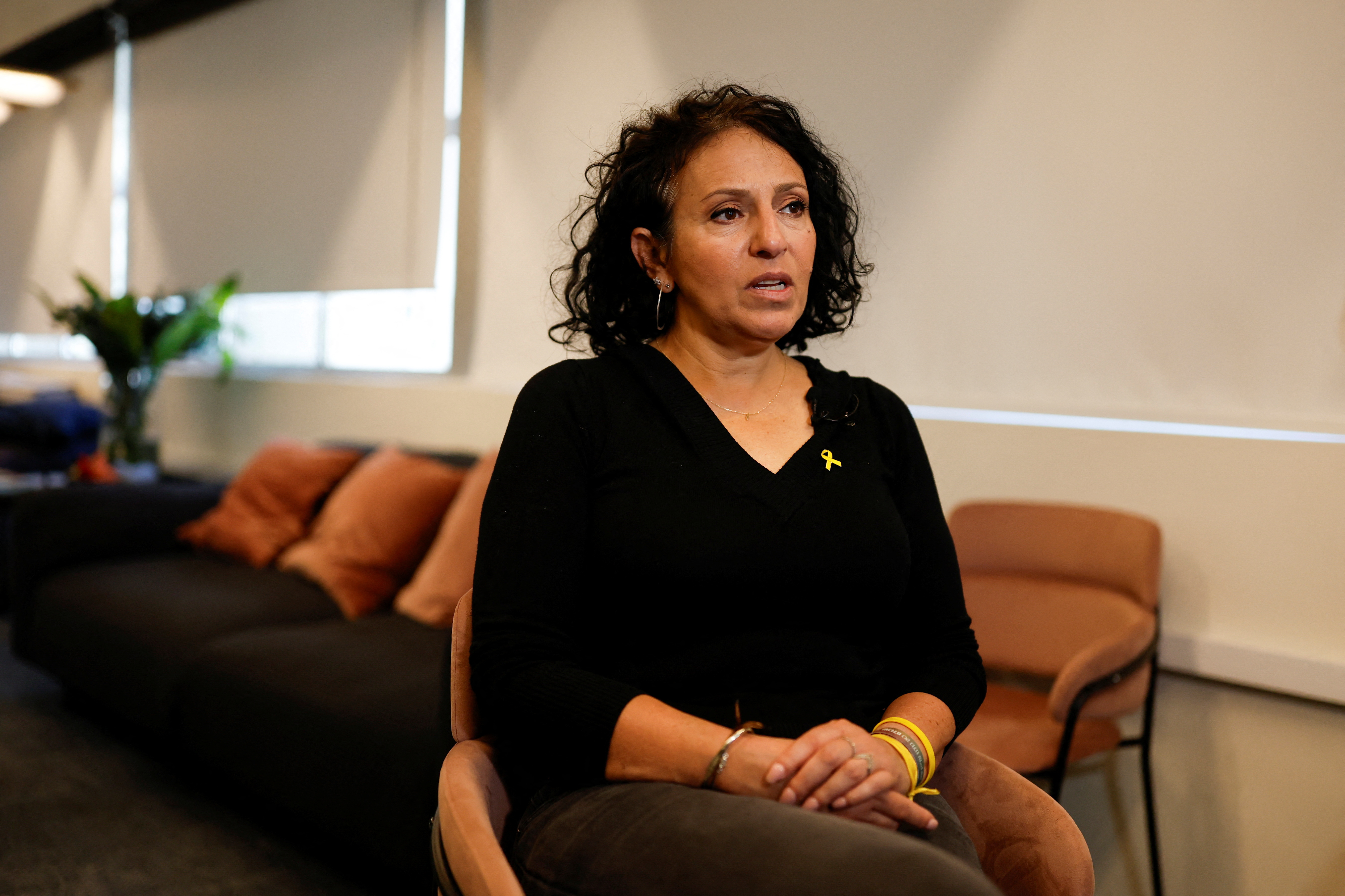 Interview with Meirav Leshem Gonen, mother of Romi Gonen, one of the hostages kidnapped in the deadly October 7 attack on Israel by Palestinian Islamist group Hamas from Gaza, in Tel Aviv